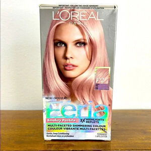 L'Oreal Feria Smokey Pastels Hair Color Pink Dye Salon Beauty Makeover Style